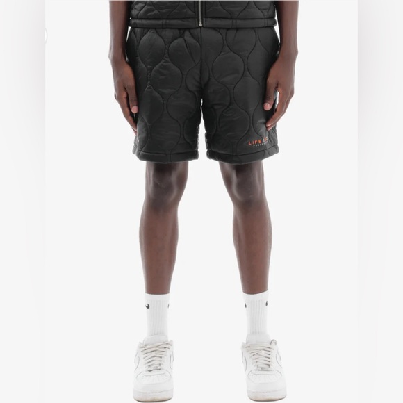 LIFE CODE black quilted nylon shorts size S - Picture 4 of 4